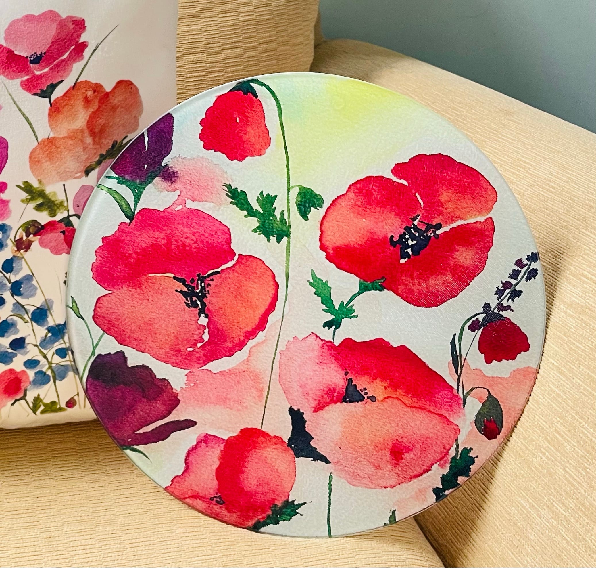 Pretty poppies chopping board