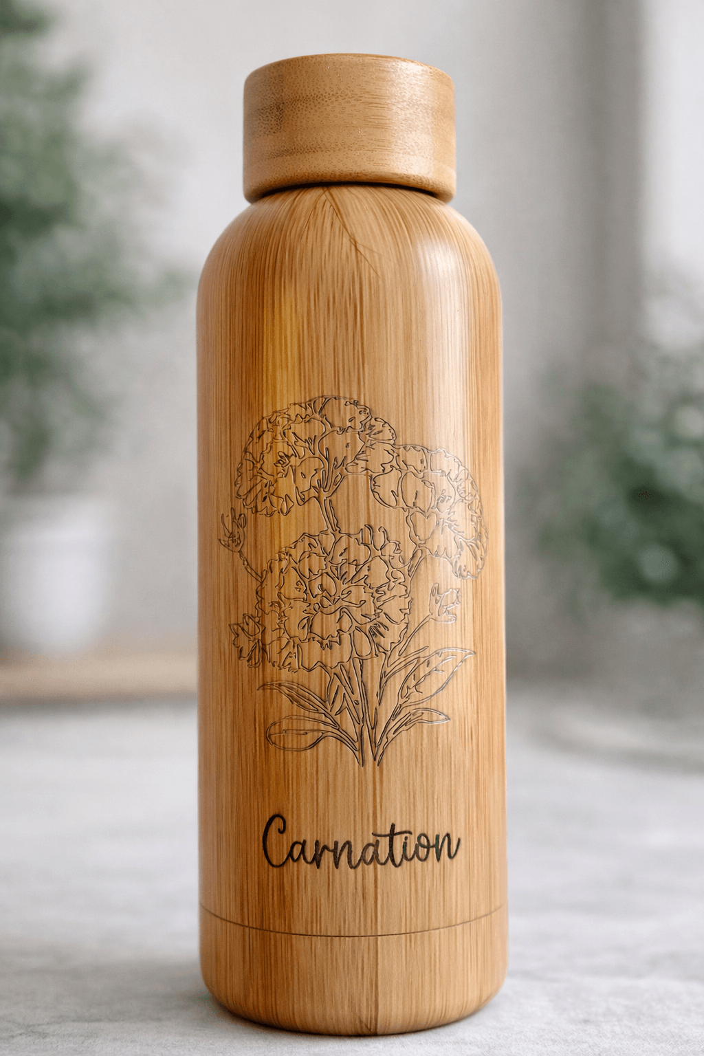 Bamboo look bottle