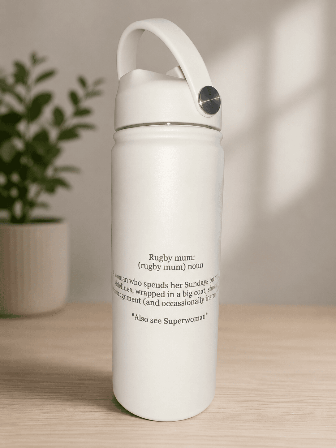 Rugby mum bottle- personalised