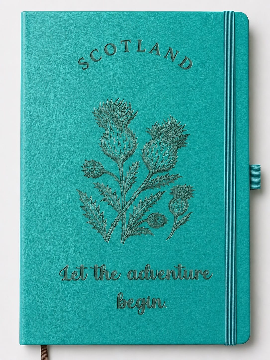 Laser engraved leatherette notebook